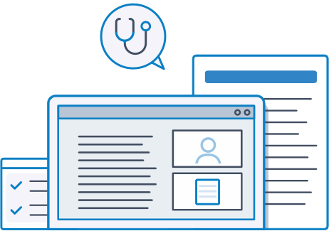 Illustration of BCBSIL tools for communicating with doctor online