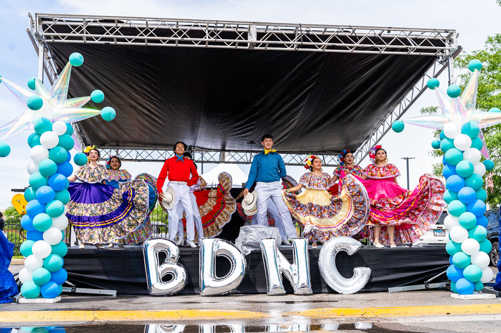 Dancers performing at an event