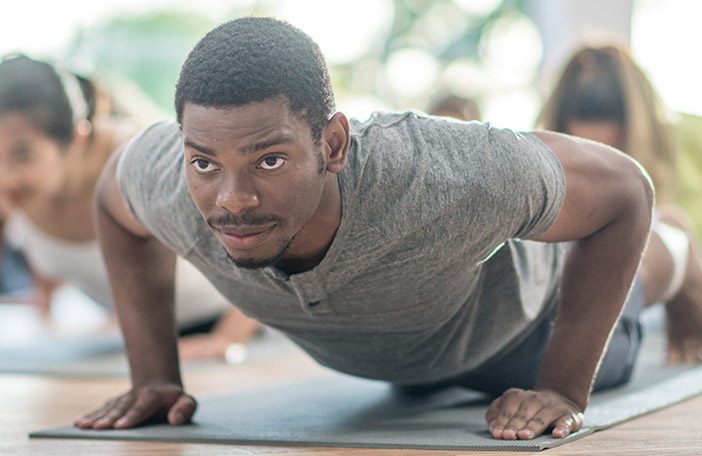 Man doing pushups