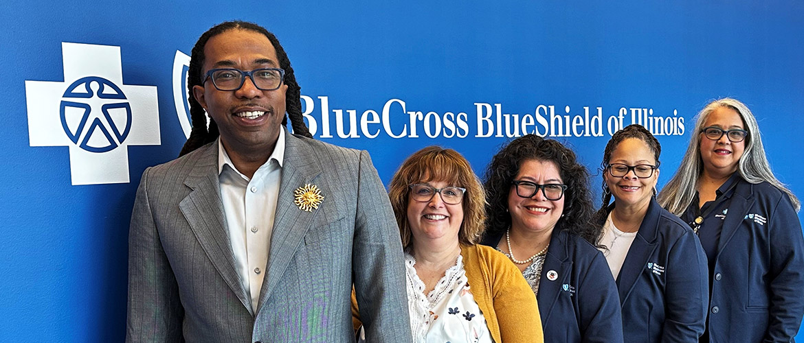 Members of the Blue Cross and Blue Shield of Illinois community outreach team have been trained in mental health first aid