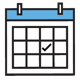Calendar with checkmark icon