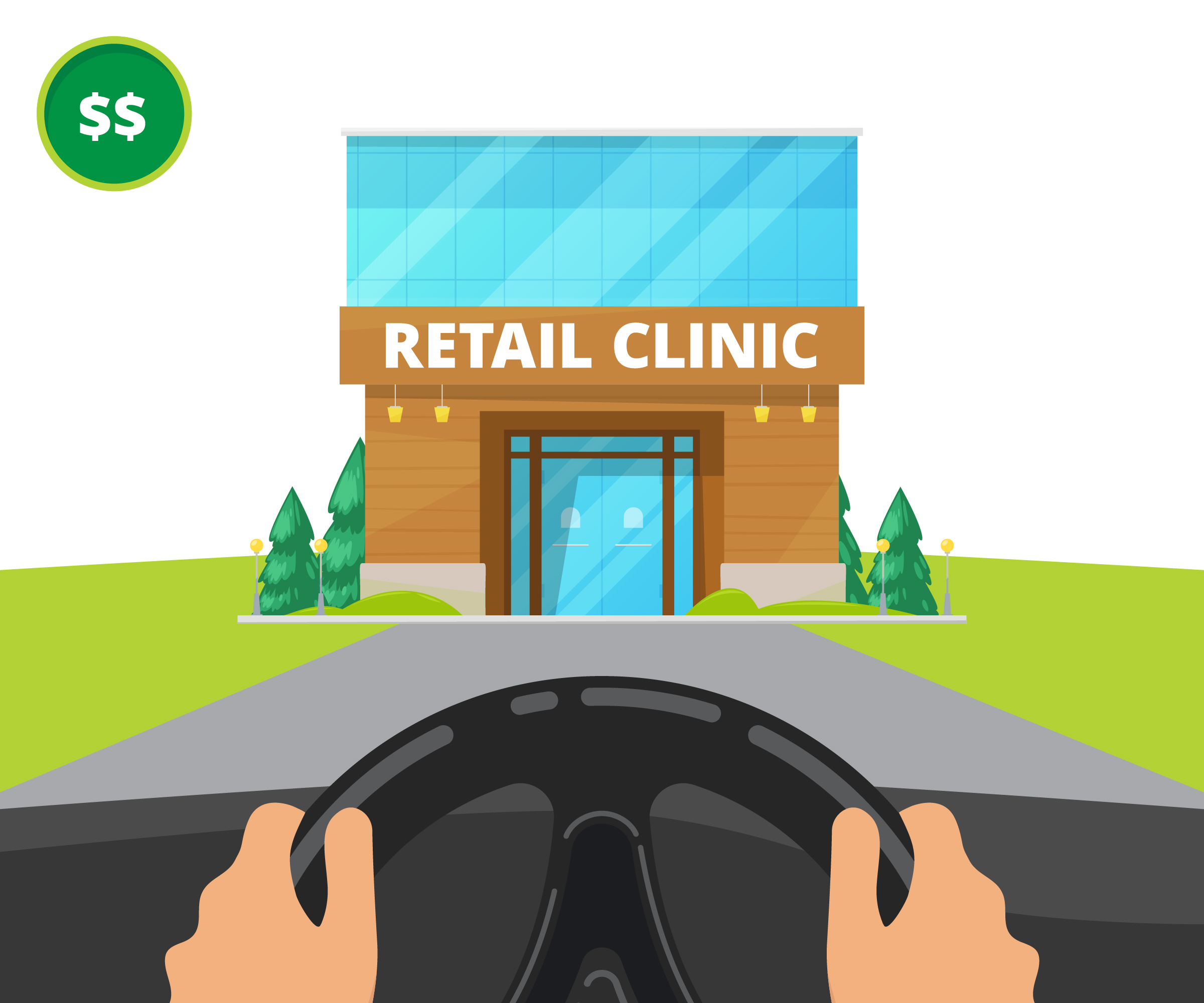 Illustration of a retail clinic