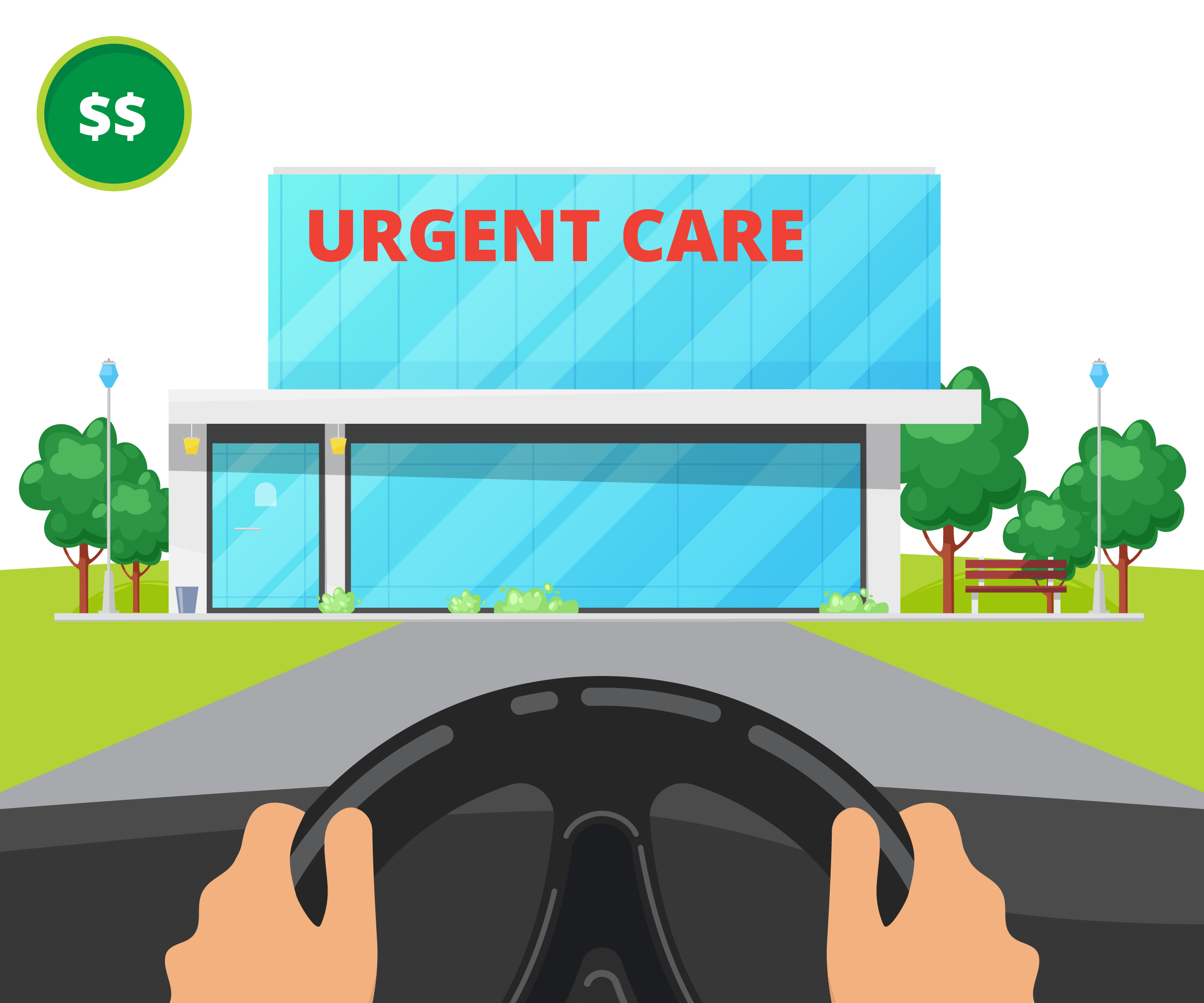 Illustration of an urgent care center