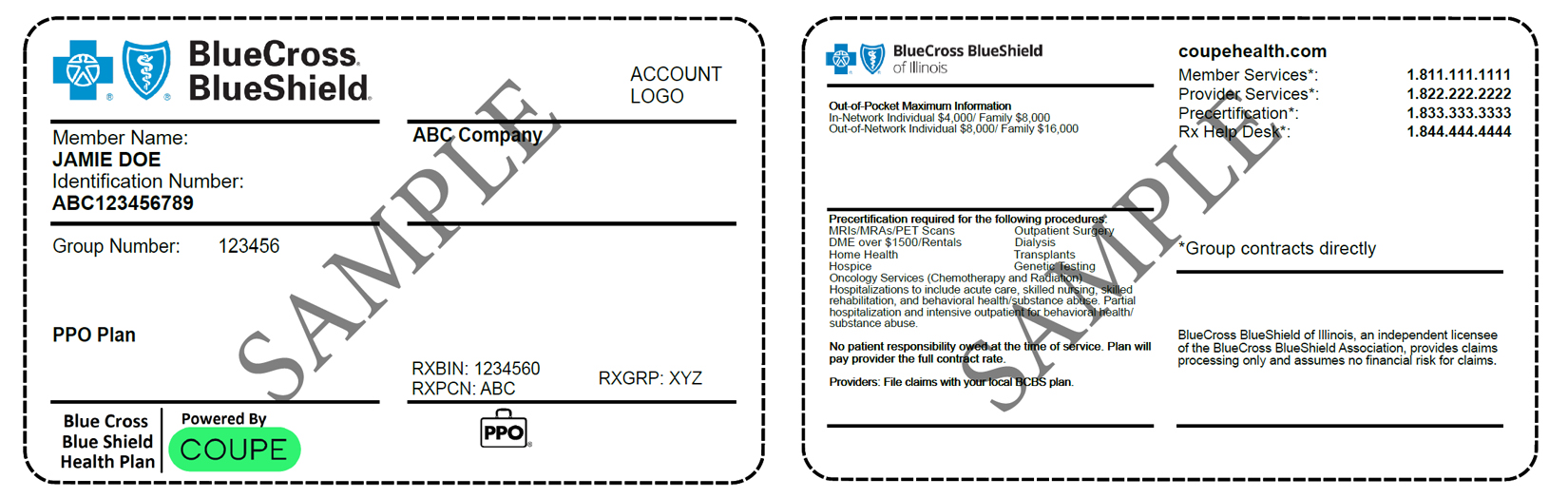 Check Member ID Cards For New Coupe Health Plan Members Blue Cross Check Member ID Cards For New Coupe Health Plan Members Blue Cross
